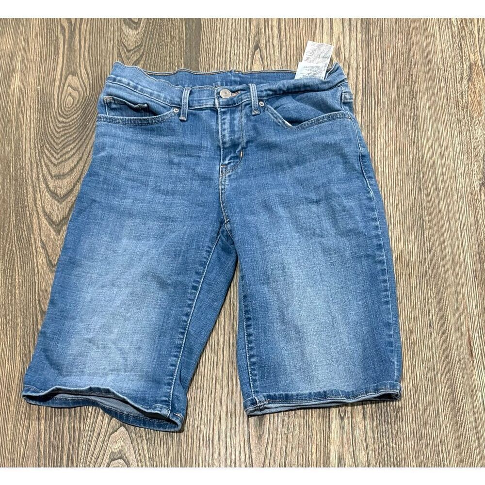 Levi Strauss & Co. Womens Capri Jeans Mid Rise Denim Medium Wash Blue Size 27